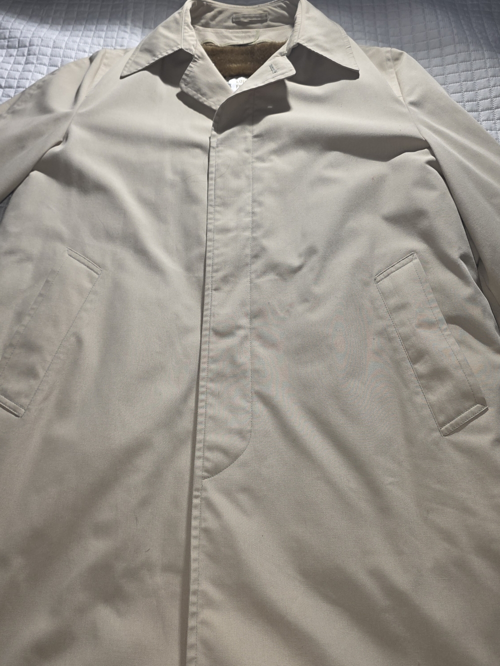 London Fog Men's Light Beige Trench Coat